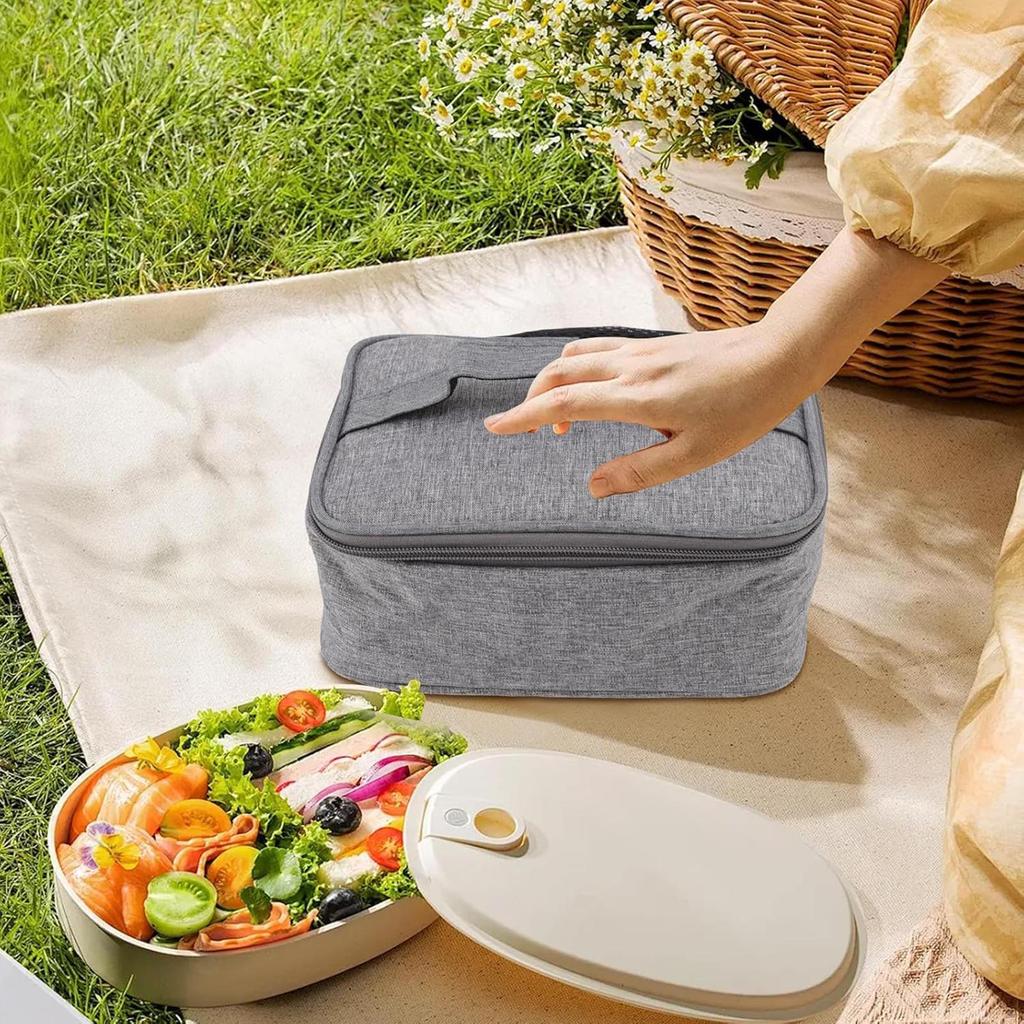 USB Heated Lunch Box Bag Container Portable Bento for Camping Travel Car
