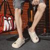 Mens Clogs Waterproof Anti-Skid Thick Bottom Wear-Resistant Cushioned Sole Plush Comfort Easy Slip-On Sandal Shoes