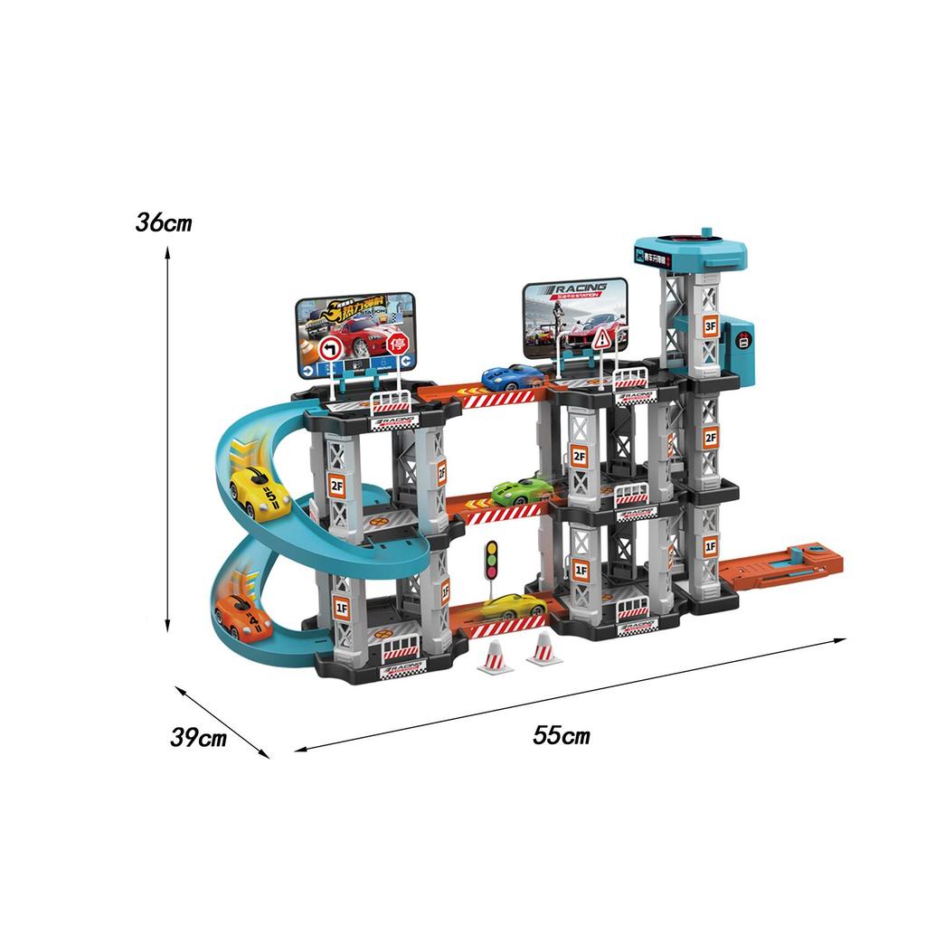 DIY Assemble Track Race Car Toy Fine Motor Skill Playset Vehicles for Child 62pcs