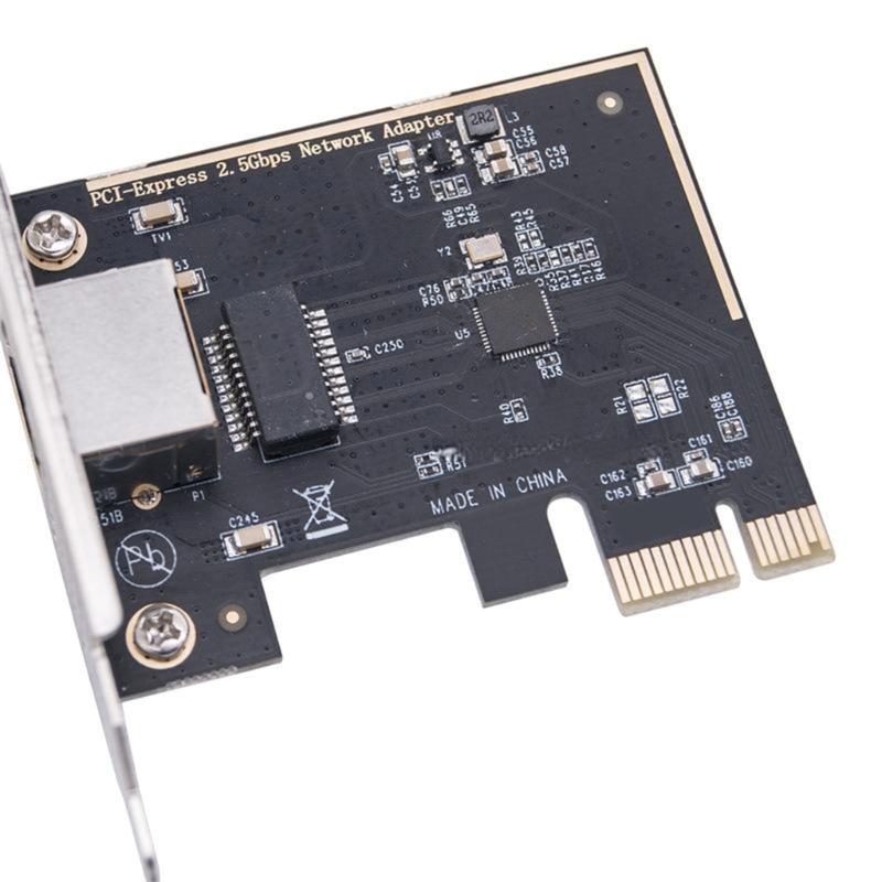 2.5Gbps PCIe To RJ45 Networking Card RTL8125BG Chip Gigabit Ethernet PCIE Networking Card Adapter For Desktop Transmission