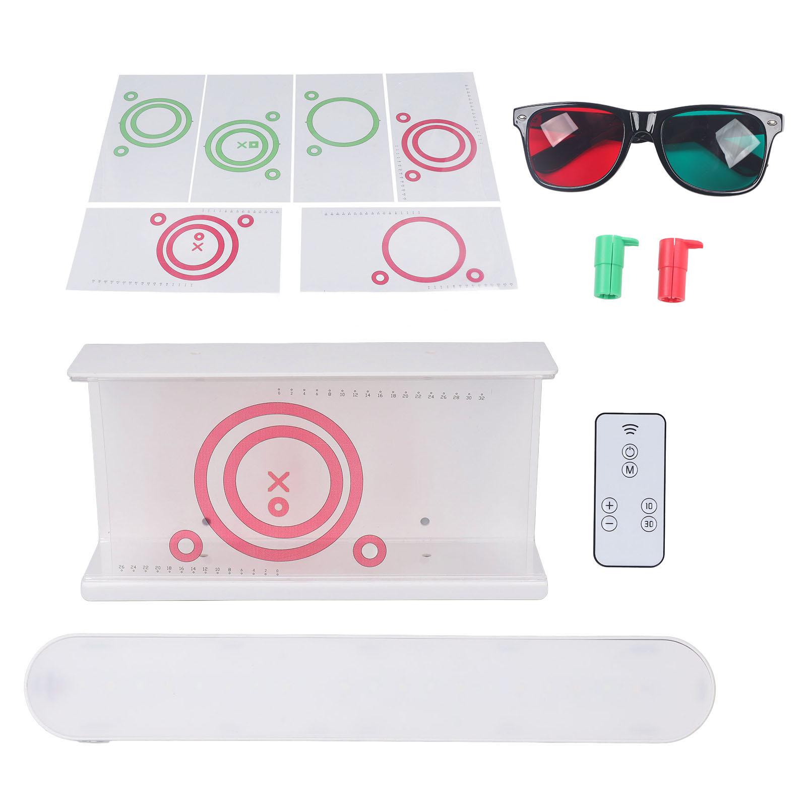 

Красный Зеленый Стерео Тест Вектограммы Изображение Fusion Светодиодный Свет Тест Таблица для слабого зрения с Очками