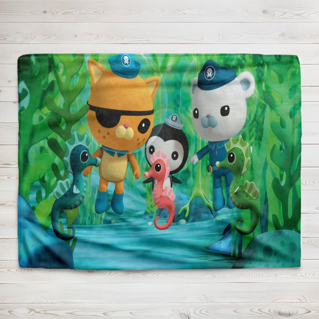 The Octcconauts Barnacles printed Blanket Ultra-Soft Short Pile Anti-Hooking Playroom Living Room Multi-Purpose Blanket For kids