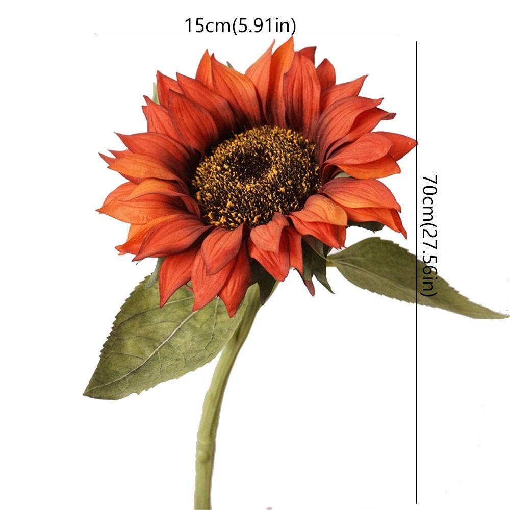 70cm Oil Painting Sunflower Flower Handmade Silk Fake Flowers  Home Decoration