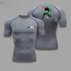 Comfortable Fitness T-shirt for Men Izuku Midoriya Graphic Breathable Slim Top Summer Gym Jogging Training Elastic Fitness Suit