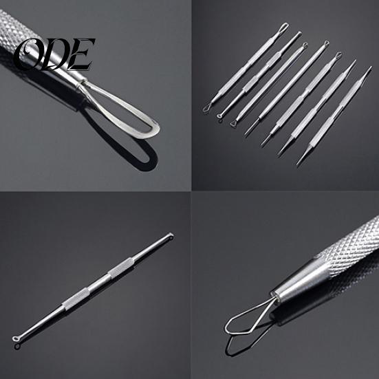 Non-Slip Stainless Steel Pimple Popper Acne Blackhead Removal Needle Tool Silver