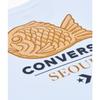 Converse Seoul CiTy Bungeo Bread Back PrinT ShorT Sleeve T shirT Oversized whiTe