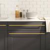VidaXL Cabinet Handles 5 Pcs, Cupboard Handles, T-Shaped Handles Kitchen Home Interior, Golden 480 Mm Steel 155363