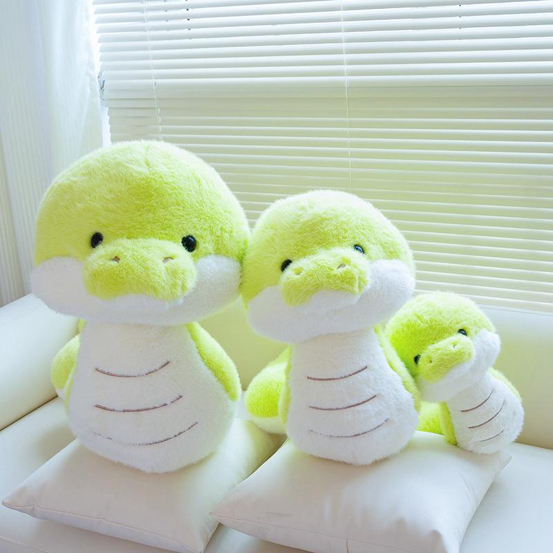 Green Snake Doll Plush Toy Zodiac Snake Doll Year of the Snake Mascot Children Soothing Doll