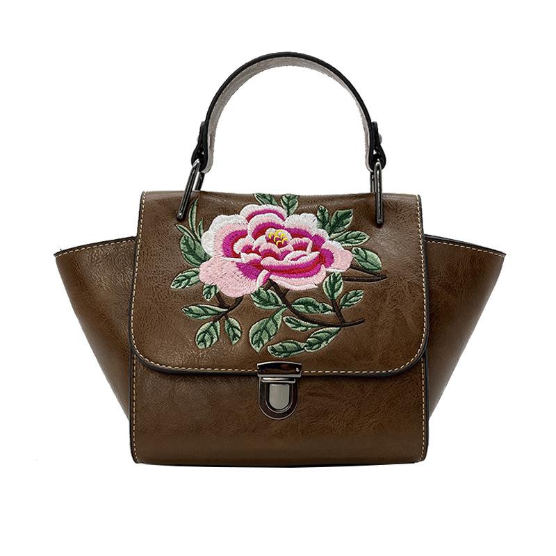 Handbag Women's Chinese Style Embroidery Women's Bag Ethnic Style Single Shoulder Crossbody Bag