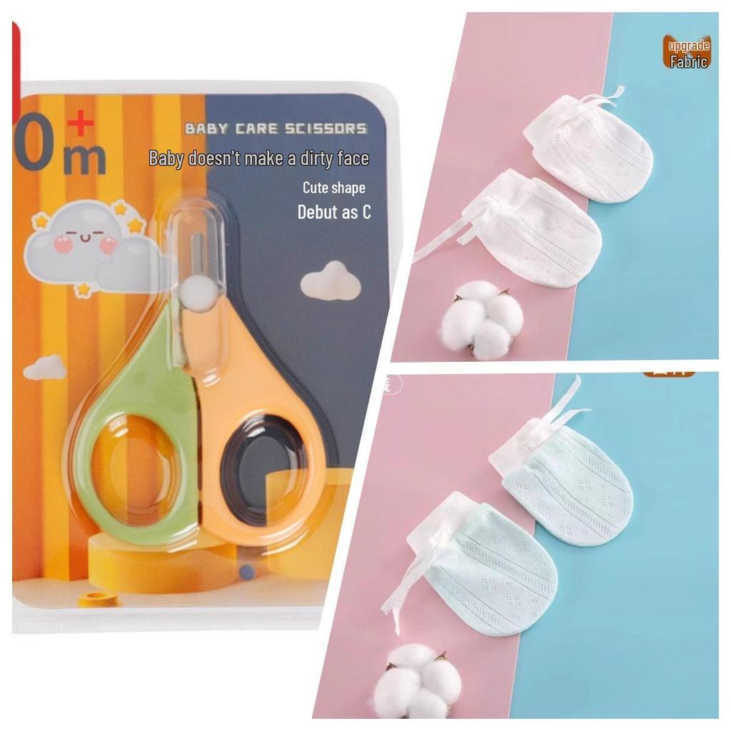 Newborn Anti-Scratch Mittens and Socks - Chewable Baby Gloves for Autumn and Winter
