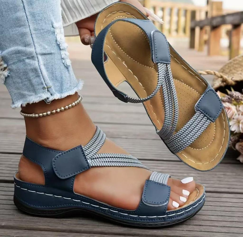 Summer Fashion Shoes for Women Plus Size 36-43 Platform Wedges Comfortable Non-slip Sandals Casual Beach Footwear 2025