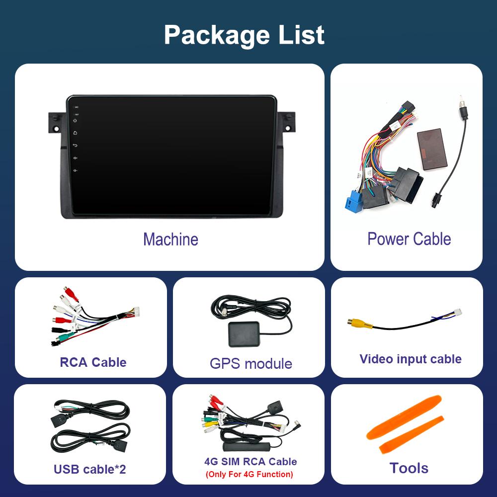 Android Car Radio Multimedia Video Player for BMW E46 M3 318/320/325/330/335 Bluetooth GPS Navigation WiFi HD Touch Screen