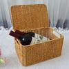 Large Capacity Rattan Storage Box Rectangular Weave Container Woven Storage Basket  Household