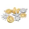 5Pcs Stainless Steel Multistyle Sun Charms Flower Pendants for DIY Retro Jewelry Making Handmade Necklace Earrings Findings Bulk