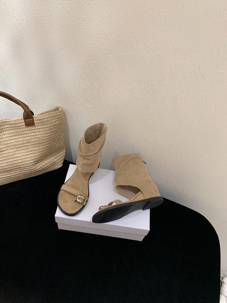 Sandals RomanStyle Toe PostCool Boots Casual Fashion RhinestoneToe LoopShaftBoots SummerInner6 C M
