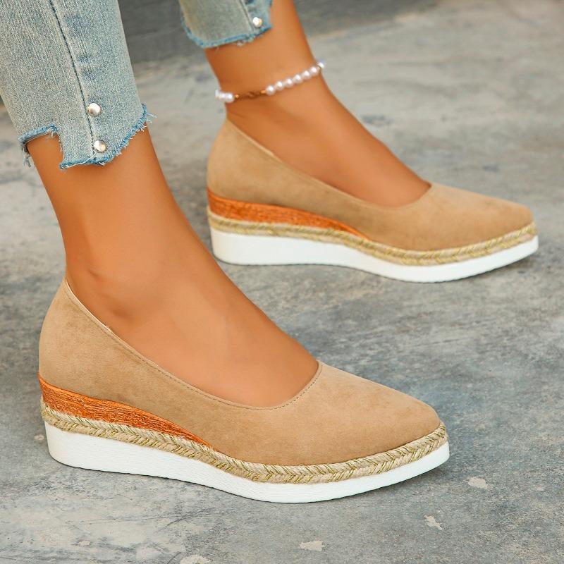 Fashion Hot-selling Women's Shoes Autumn Slip-on Women's High-heeled Pointed Toe Simple Waterproof Casual Daily Work High-heeled Shoes