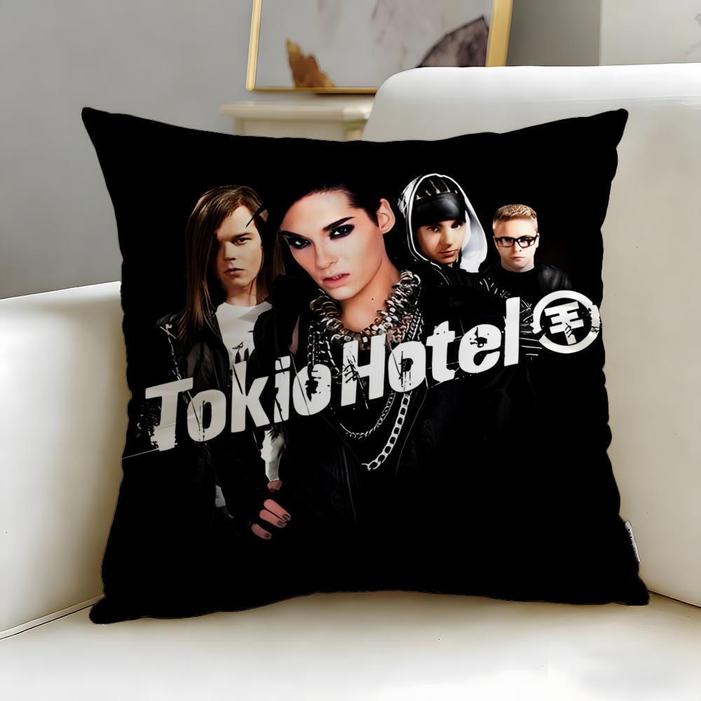 Classic Band Tokio Hotel Cushion Cover Soft EasyWash Pillow Case Versatile for Couch Bed Travel and Office