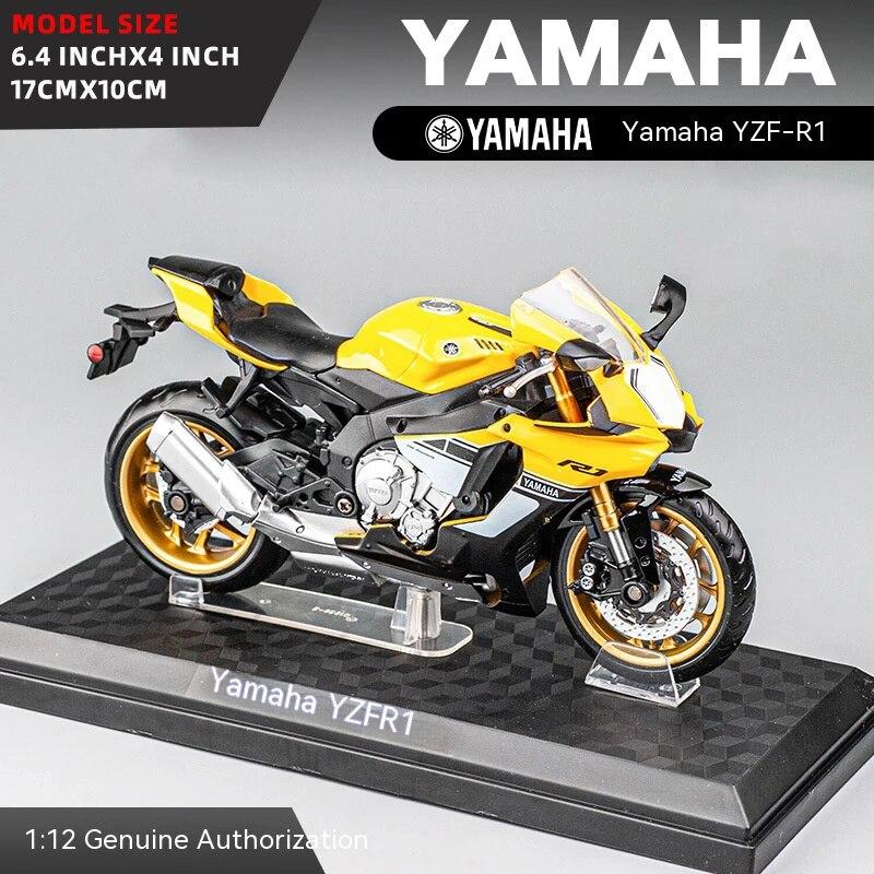 

Масштаб 1/12 2020 YAMAHA YZF-R6 Модель мотоцикла Литой металл с пластиковыми деталями Мотоцикл жёлтый