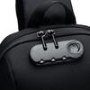 Premium Single Shoulder Anti-Theft Urban Backpack with Organizer and USB - Black