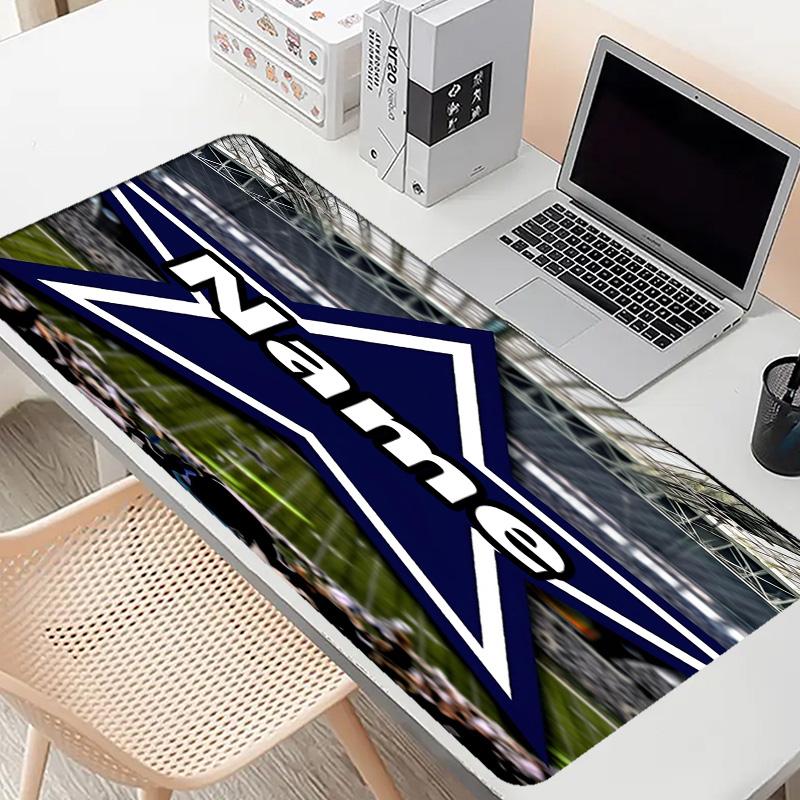 Custom Name Personalized Dallas Cowboys Pattern Mousepad, Laptop PC Desk Mat, Decorative Desk Mat for Home Keyboard Pad Gift
