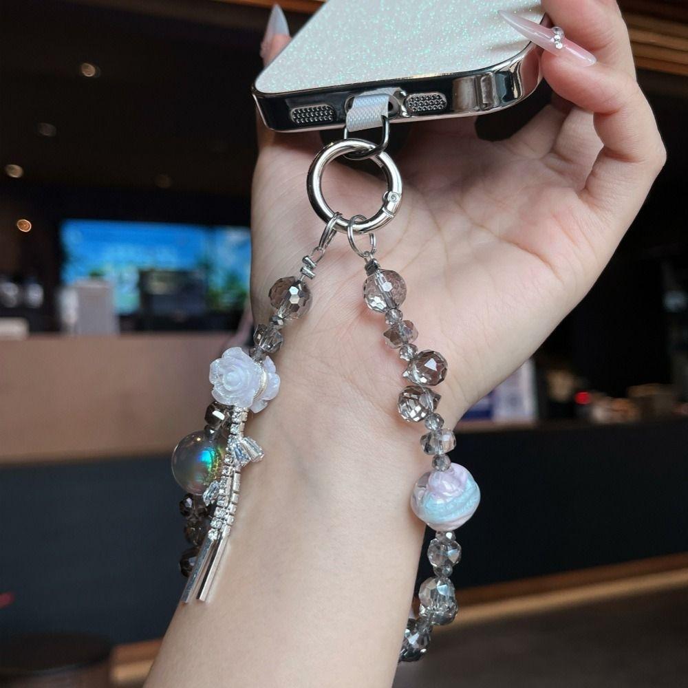 Anti-Lost Function Phone Chain Pendant Beaded Chain Beaded Pendant Accessory  Women's Accessory