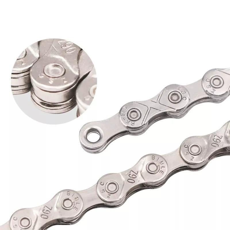 Bicycle Chain 116L 8 9 10 11 12 Speed Silver Ultralight Mountain Road Bike Chain For 21/24/27/30 Variable Speed Chain