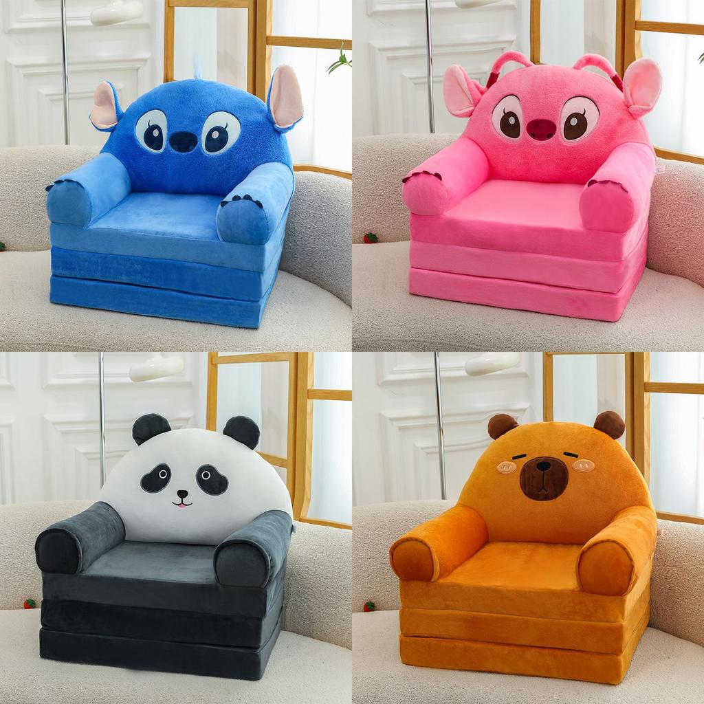 Capybara Plush Childrens Lounge Chair With Foam Filling For Kids Room Decor