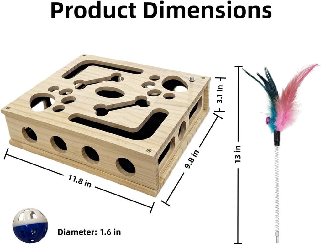 Fun Maze To Relieve Boredom Toys Pet Entertainment Claw Grinding Dual-purpose Maze Pet Products Custom Bone Upgrades