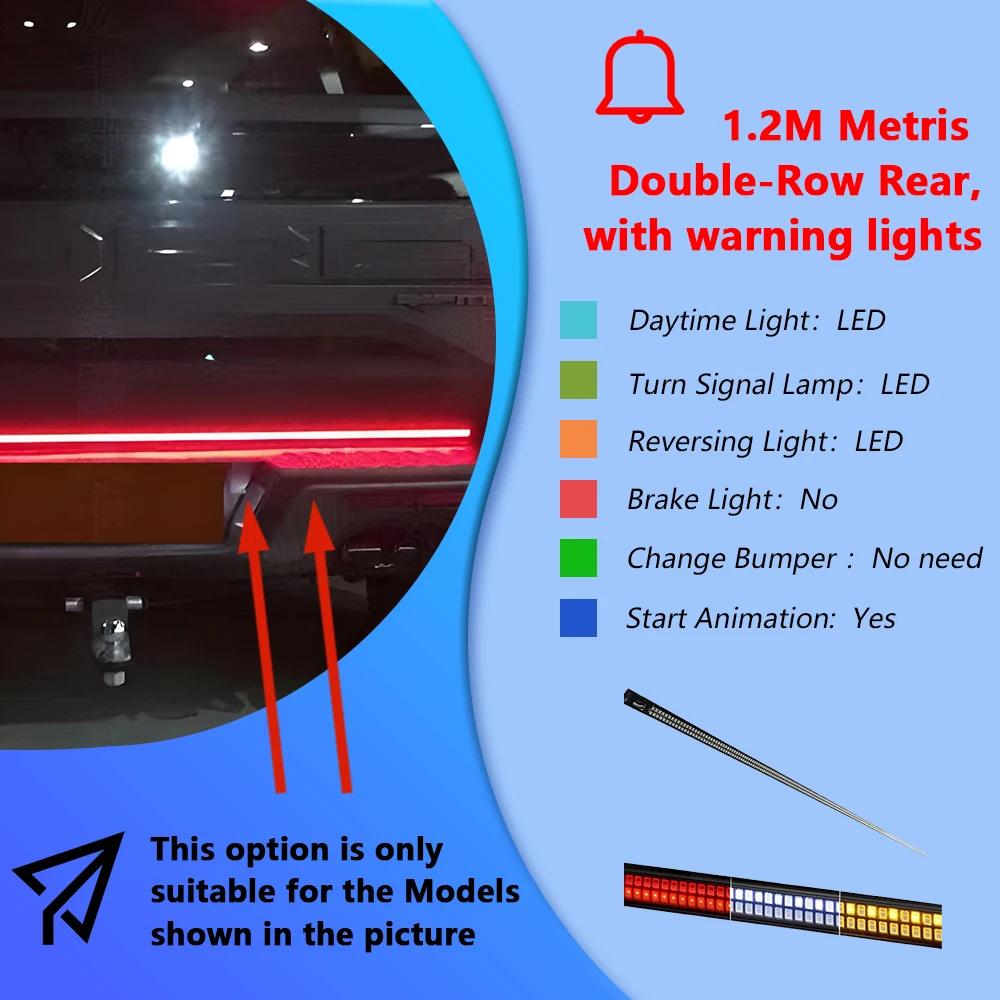 

Universal Off-Road Pickup Truck Modified With Tail Warning Light Strip Light Flashing Dynamic Daytime Running High quality 1.2m light strip