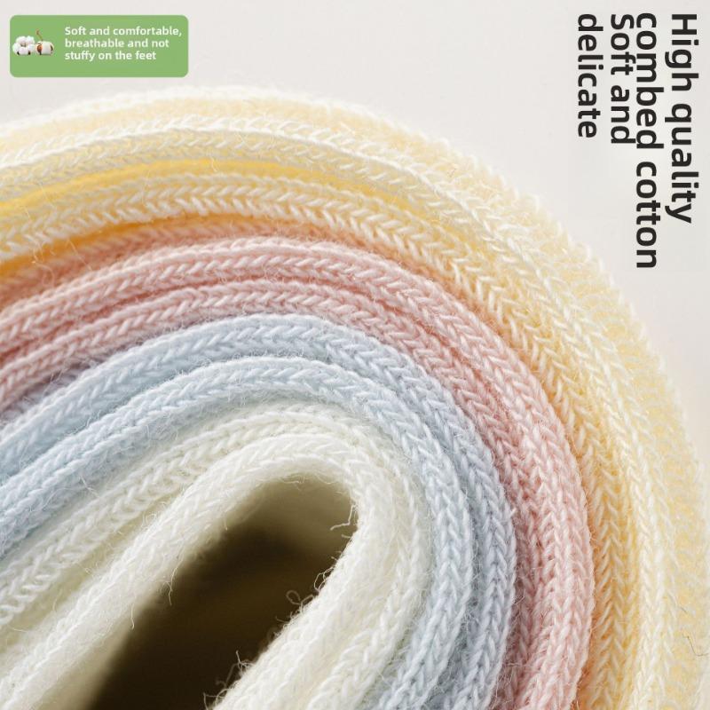 5 par spetssockor Dam Vår och Sommar Tunna Godisfärgssystem Nät Andningsbara Benfria Träöra Spets Låga Korta Bomullssockor