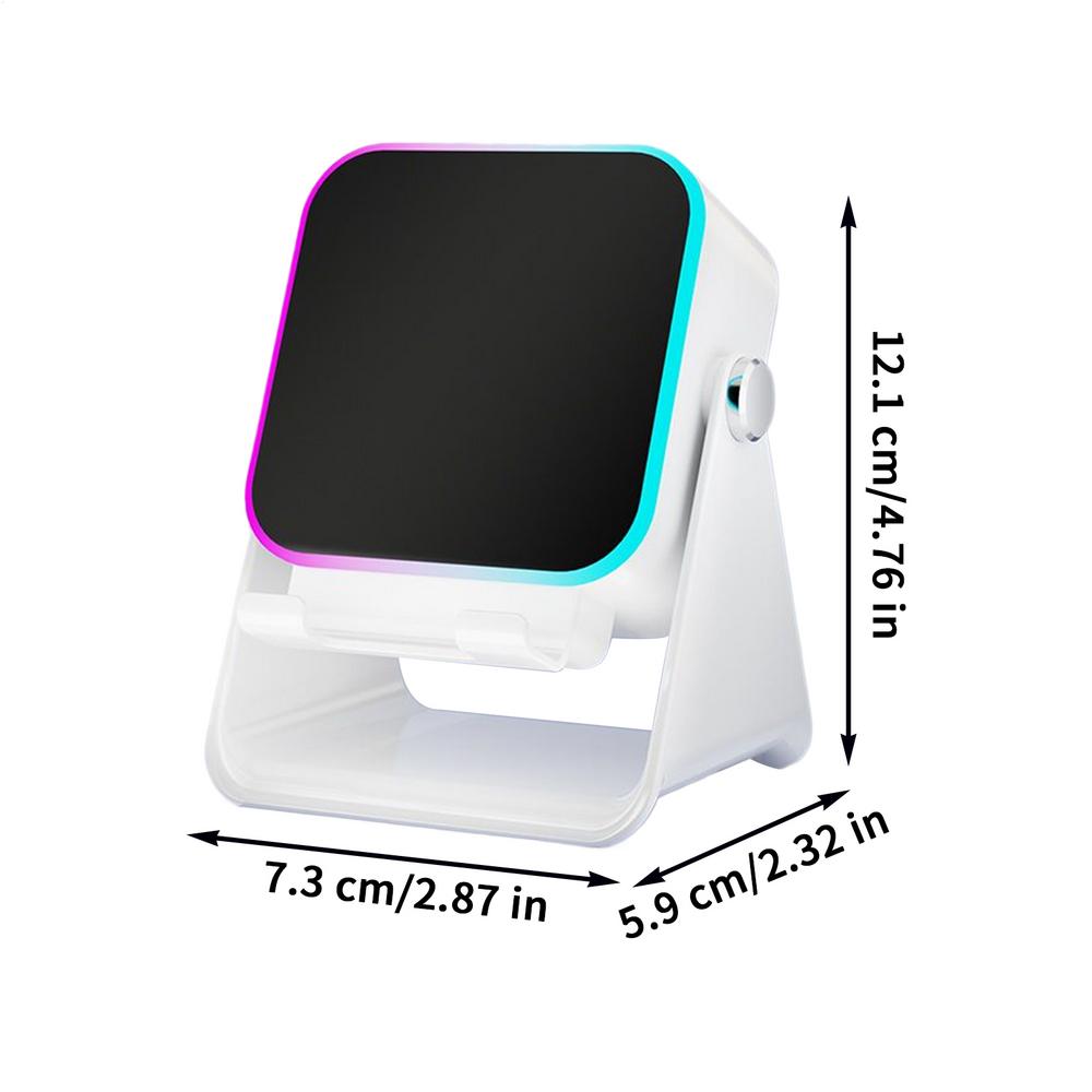 5 In 1 Auto-induction Wireless Induction Speaker 8 Mode RGB Light Phone Stand Surround Sound Portable Blue-tooth Phone Holder