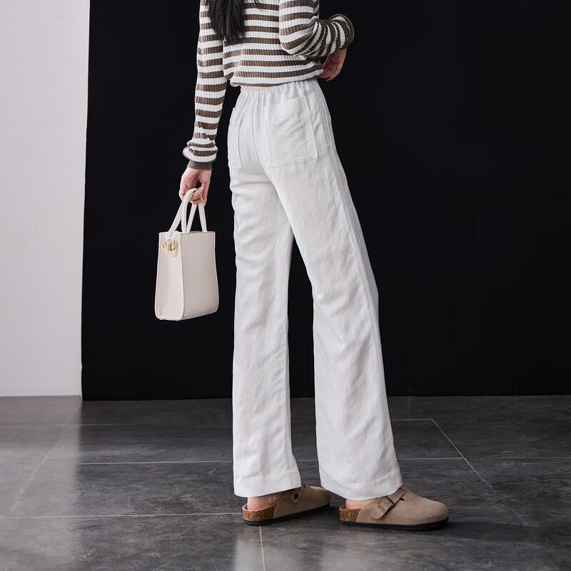 SOFSIL Women s Relaxed Linen Blend Flared Trousers 29/XL