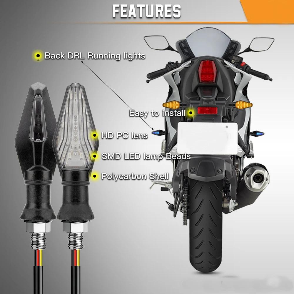 Motorcycle LED Turn Signal Lights Amber Flashing Light Blinker Turn Signal Lamps 12V Moto Indicator Lamp Motorcyle Lamp
