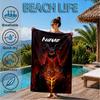 Custom Name Dark Kingdom's Rise Warcraft Beach Towel Microfiber Beach Towel, Lightweight and Quick-Dry, for Summer Travel, Swimming Pool Gift
