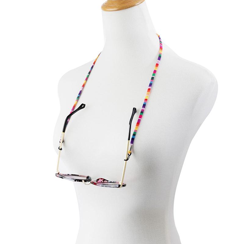 Y2K Baumwoll-Brillenband, Sonnenbrillenhalter, Kordel, rutschfeste Lesebrillenkette, Halsband, Brillenband