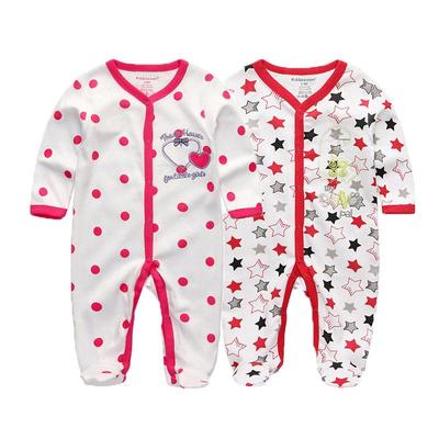 Neugeborenes Baby Kleidung Langarm Strampler Baumwolle Kleinkind Kleidung 2St