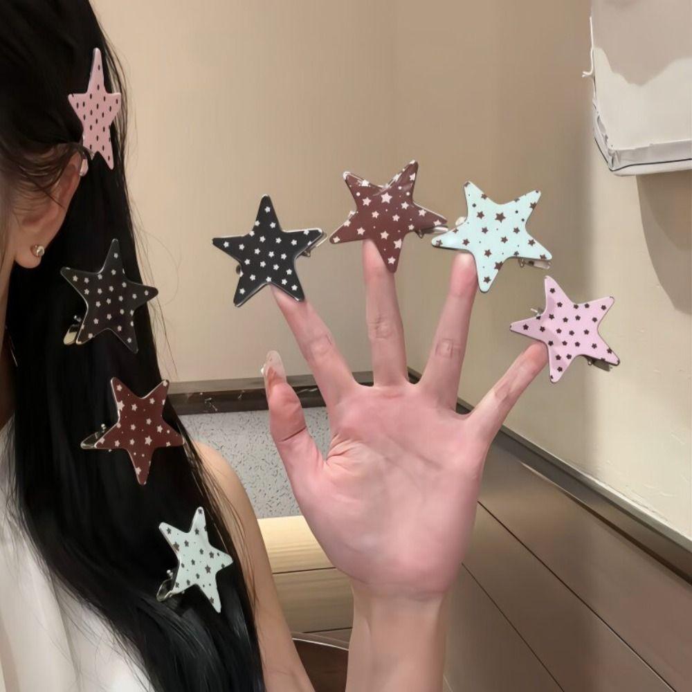 Lightweight Star Hair Clip Five-Pointed Star Hairpin  Street Style Fashion Outfit