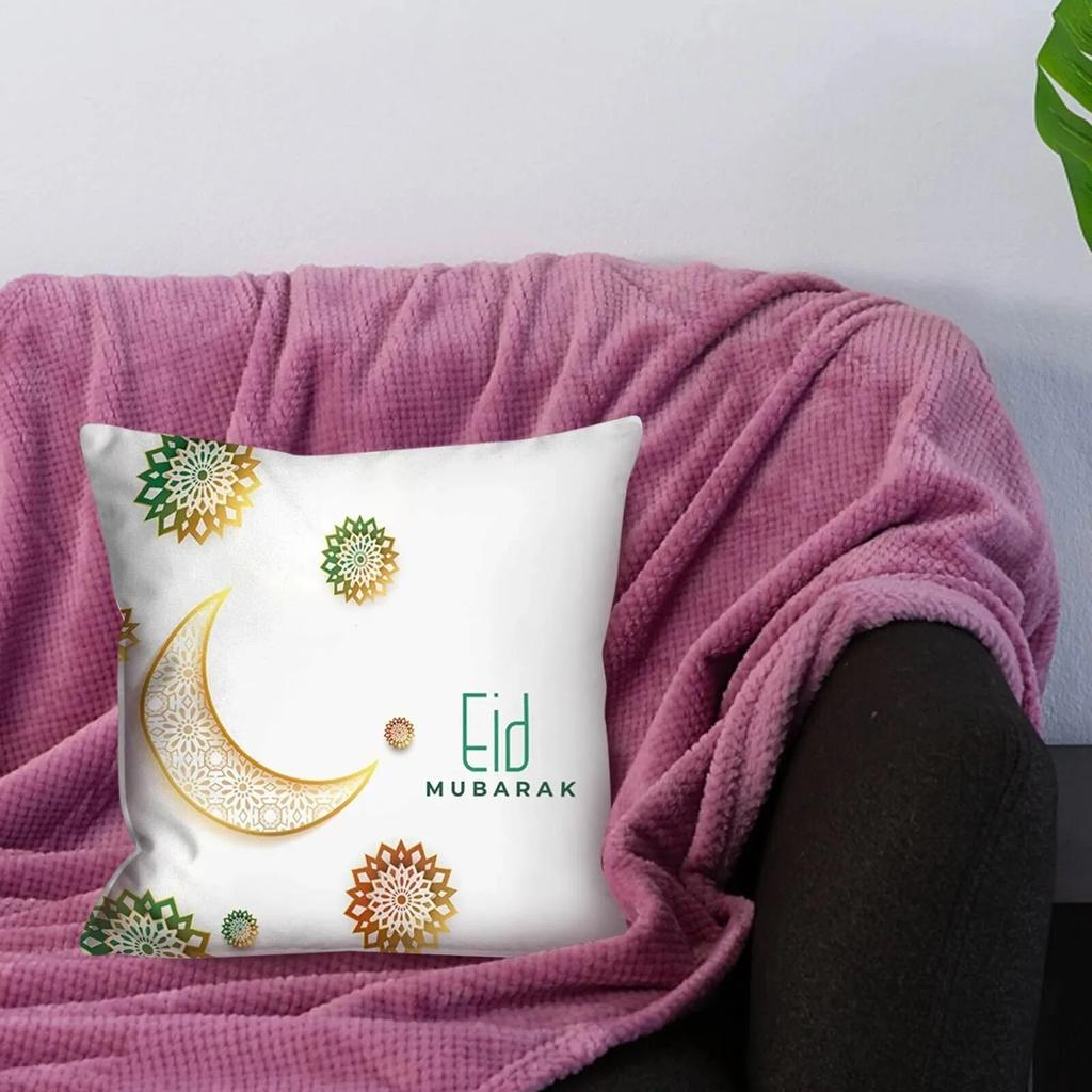 Ramadhan Decoration Eid Decorative Pillowcases Sofa Cushion Covers Bed Pillowcases Polyester Pillowcases Muslim Home Decor