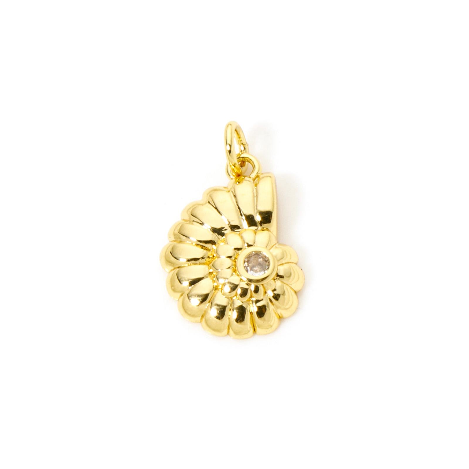 

2 PCs Brass Ocean Jewelry Pendants For Jewelry Making 18K Real Gold Plated Shrimp Starfish Conch Charms DIY Necklace Findings