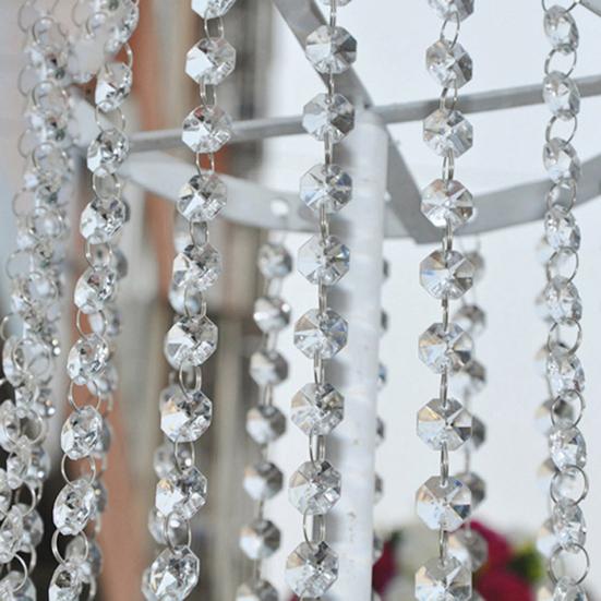 Tenda di Perline Stile Moderno Lavorazione Raffinata Attraente Ghirlanda Trasparente Tenda di Perline da Appendere per Matrimonio