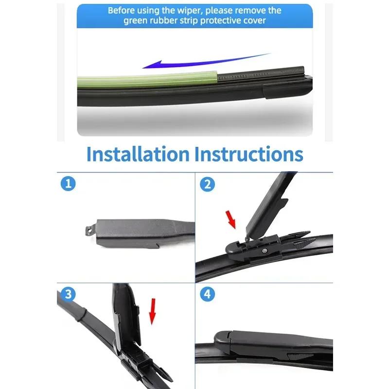 For Kia Rio 2 2006 - 2011 2010 2008 2007 JB Pride Sephia Sport Car Accessories Front Wiper Blades Windshield Windscreen Brushes
