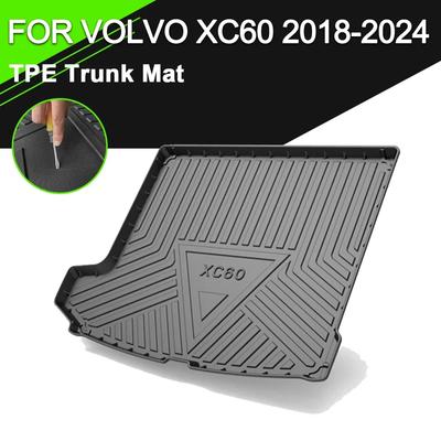 Car Rear Trunk Cover Mat Non-Slip Waterproof Rubber TPE Cargo Liner Accessories V5 For Volvo S60 S80 S90 V40 V60 V90 XC40 XC60 XC90