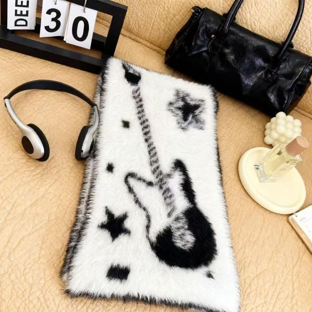 Cat Winter Scarf Warm Pashmina Cute Mink Wool Scarf  Women