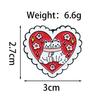 Cartoon Love Series Cute Cat Brooch - Pink Heart Couple Backpack Decoration Badge