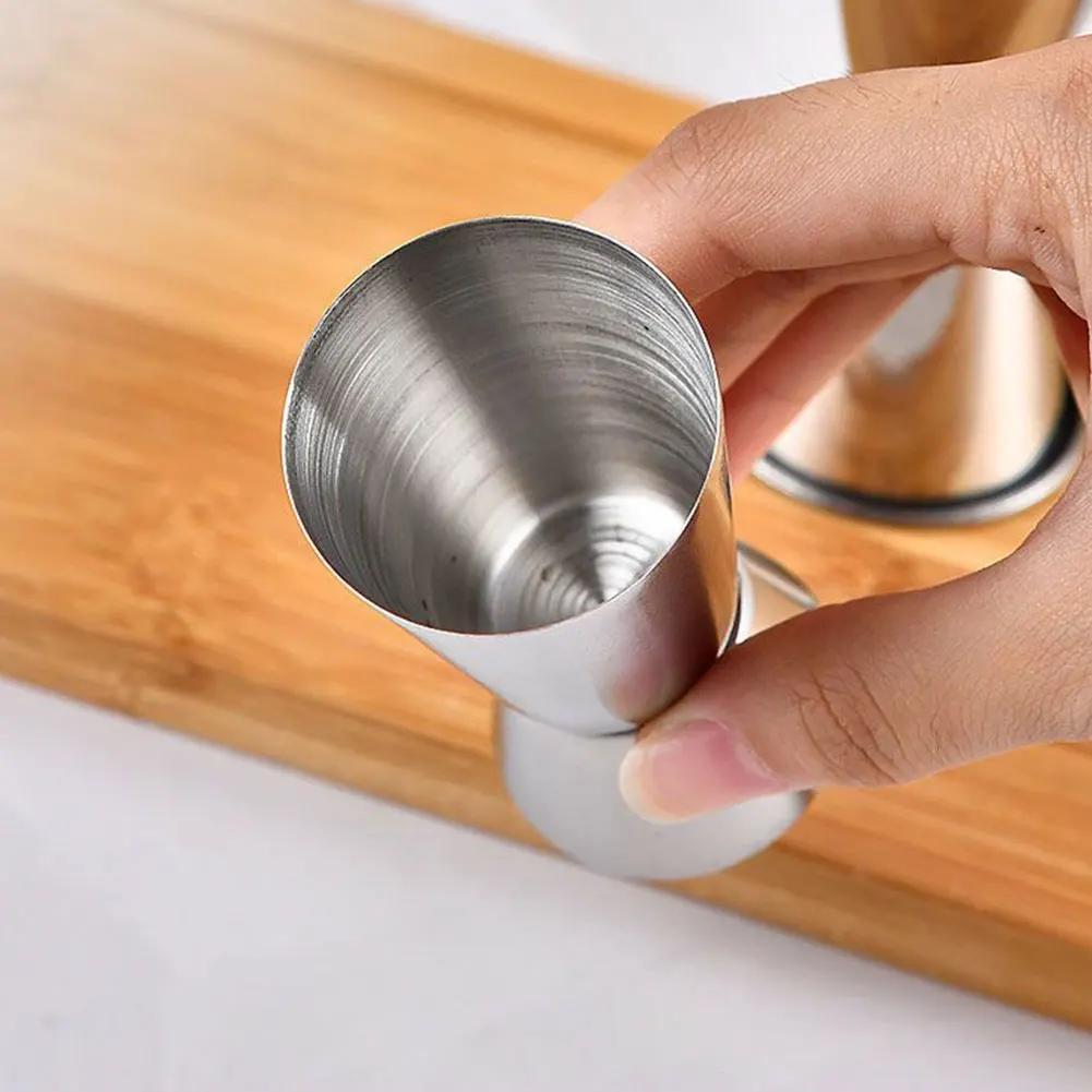 15/30ml or 25/50ml Stainless Steel Cocktail Shaker Measure Cup Dual Shot Drink Spirit Measure Jigger Kitchen Gadgets