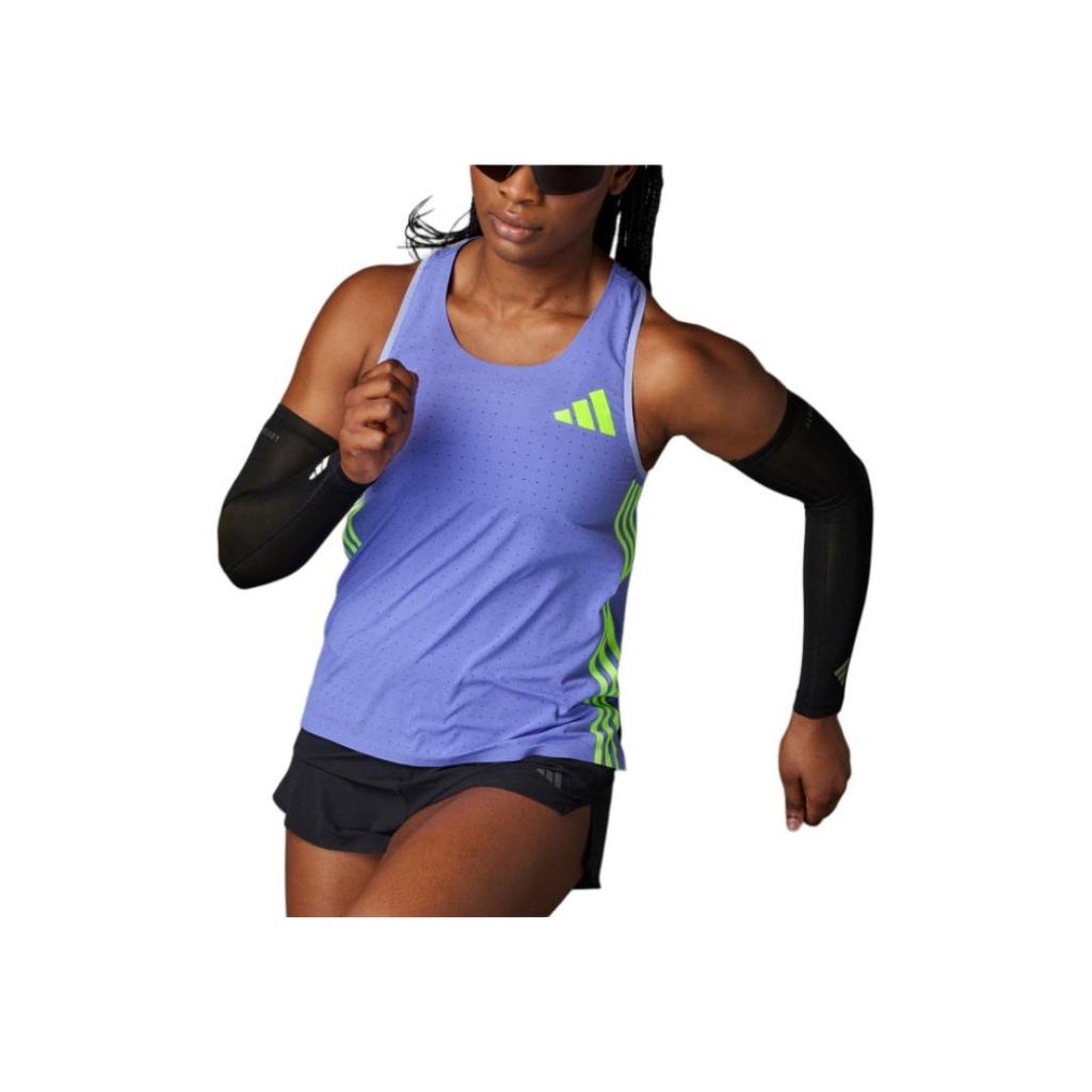 Adidas Adizero Running Tank Top Soft Comfortable Breathable Sports Vest Women tops Blue IT4561