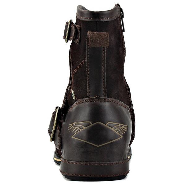 Men Vintage Breathable Big Size Leather Ankle Boots Outdoor Casual Motorcycle Work Hiking Fashion Booties for All Seasons