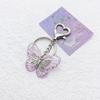 Elegant Butterfly Shaped Keychain Colorful Key Charm Transparent Butterfly Keyring Handbag Decoration for Women Girl