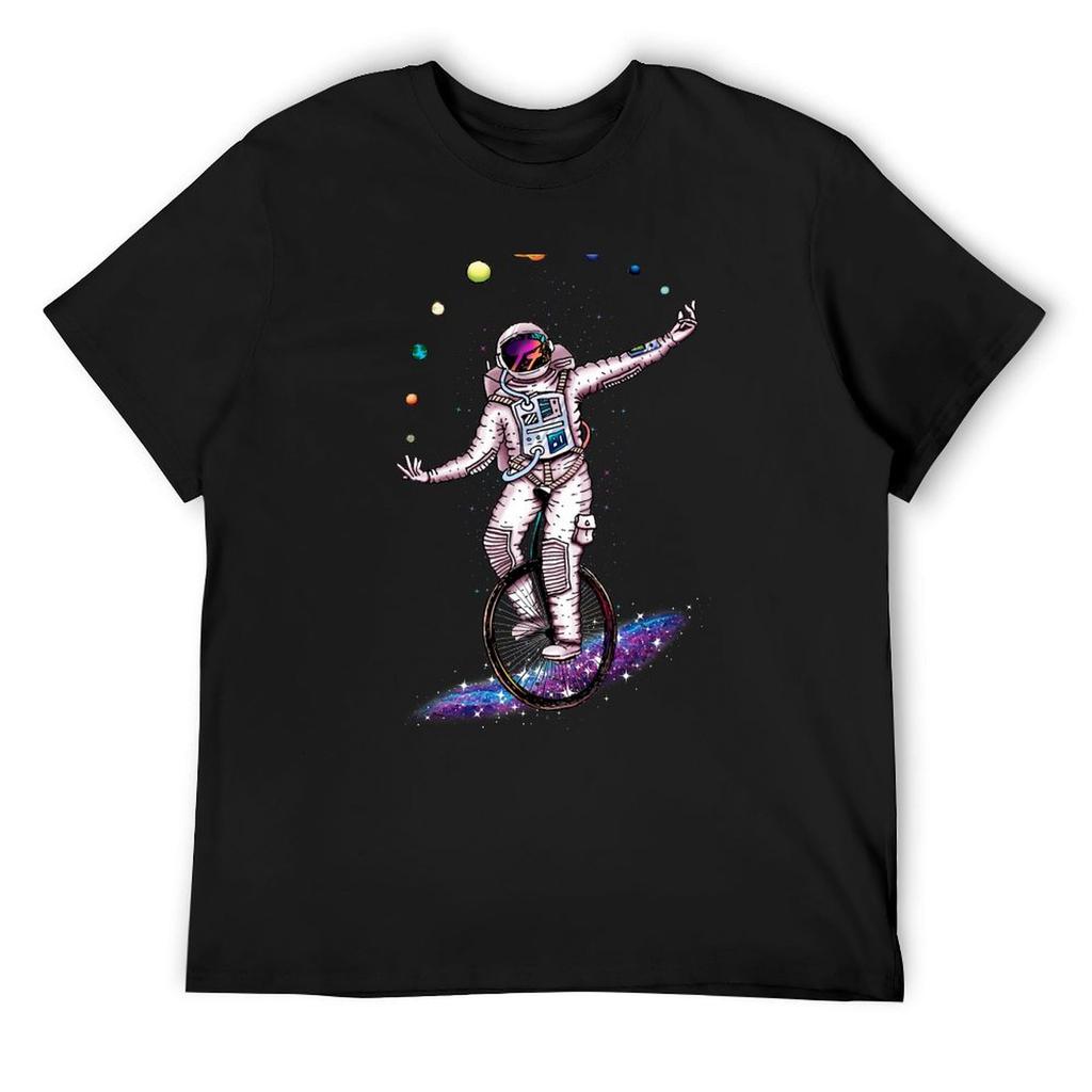 Juggling Circus Astronaut T-Shirt oversized summer clothes plain customs heavyweight t shirts for men