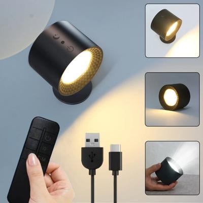 Lampă de perete LED Touch cu telecomandă Aplique rotative de 360 de grade Lumină de noapte fără fir pentru iluminat de lectură pe noptieră